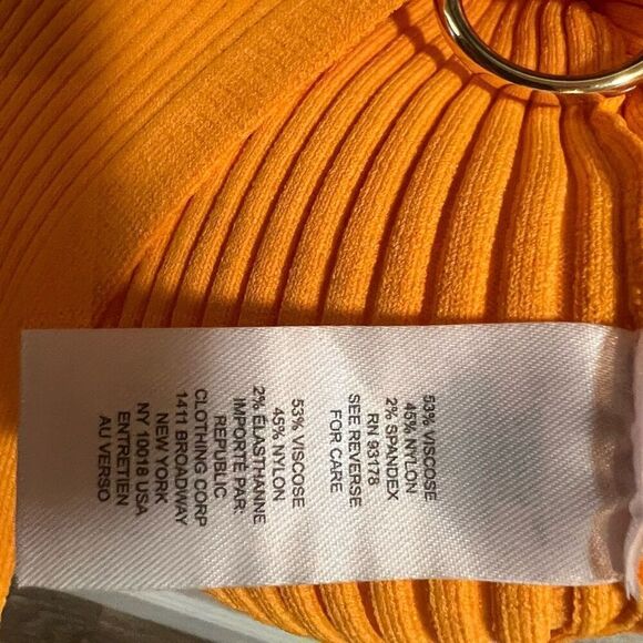 Revolve x House of Harlow Orange Ribbed Knit V Neck Midi Dress Medium - Picture 5 of 6